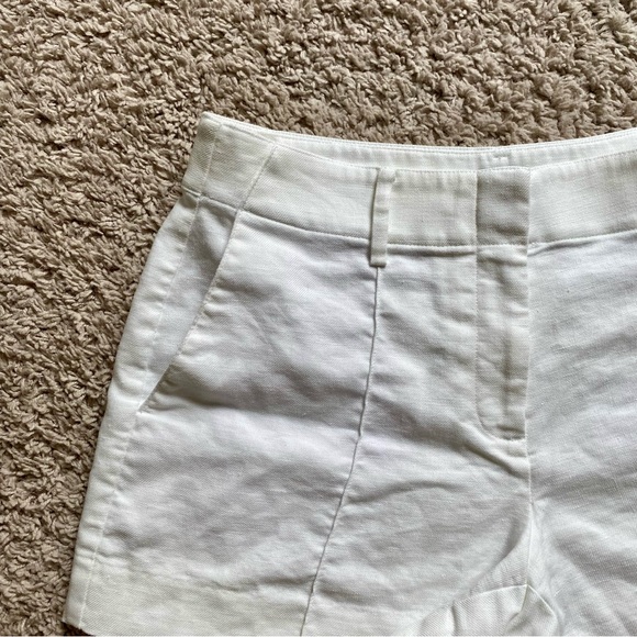 J.Crew Linen Blend Pintuck Suit Single Pleat Prep Academia Shabby Chic Shorts - Picture 2 of 6